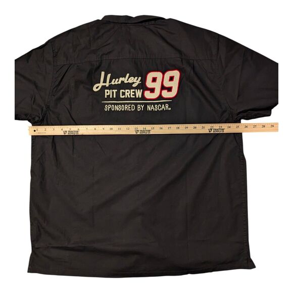 NASCAR Hurley Race Day Short Sleeve Button Down Woven Men's Size XL. - Picture 9 of 10